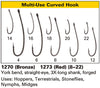 Daiichi 1270 Multi-Use Curved Hook - Bronze chart | TFO - Temple Fork Outfitters Canada