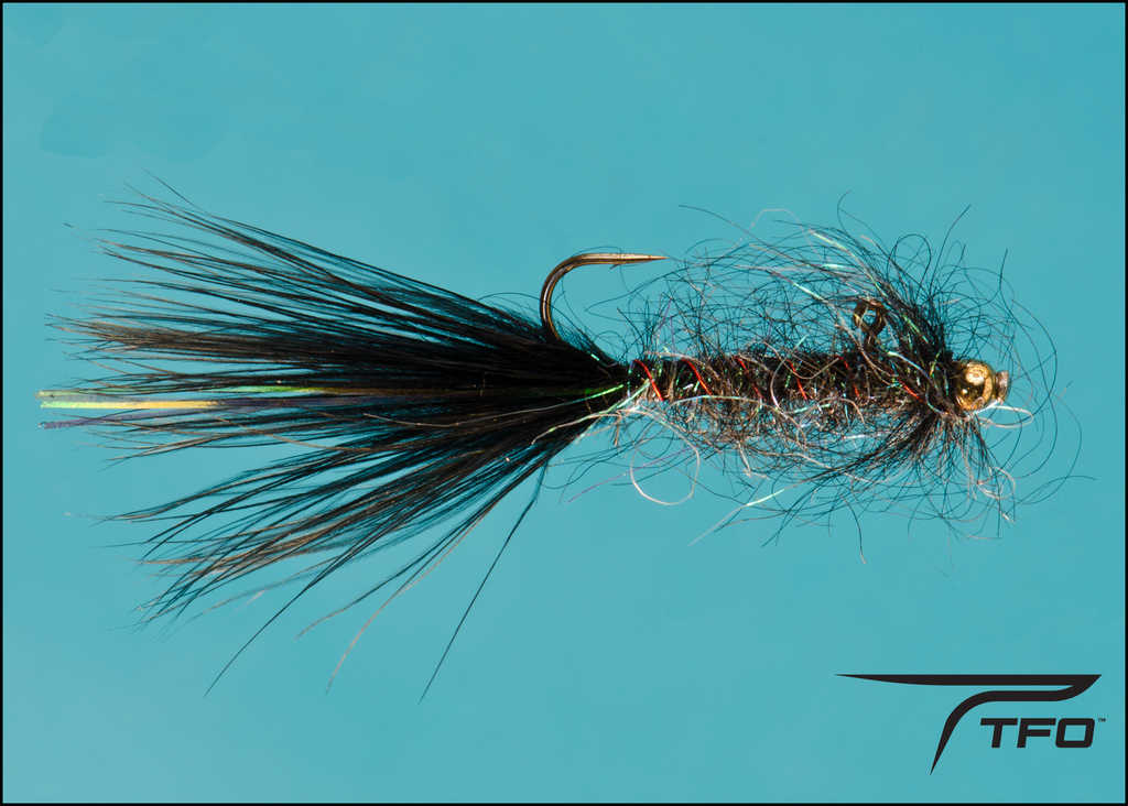 3 Pack Balanced Leech Size 12 - Black Tungsten Bead Head Jig Lake Streamer  Wet Fly from The Fly Fishing Place