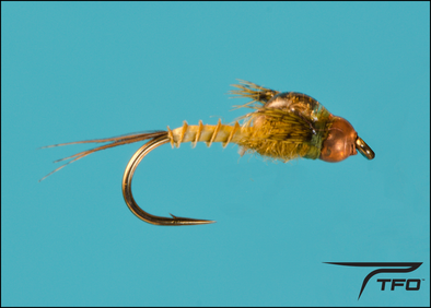 Beadhead Mayfly Olive Biot Poxyback Nymph | TFO - Temple Fork Outfitters Canada
