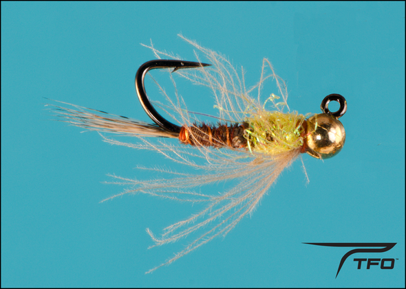 Tungsten Beadhead Jig Pheasant Tail Hot Spot Yellow Fly fishing nymph | TFO - Temple Fork Outfitters Canada