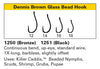 Daiichi 1250 Dennis Brown Glass Bead Hook chart | TFO - Temple Fork Outfitters Canada