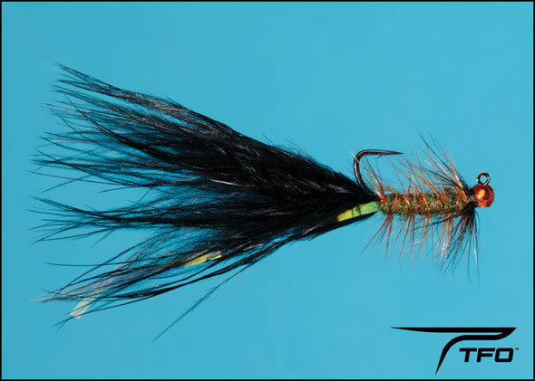 JIG BUGGER-BLACK - METALLIC ORANGE BEAD | TFO Temple Fork Outfitters Canada