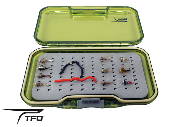 TFO fly selection tungsten beadheads with fly box | TFO Temple Fork Outfitters Canada
