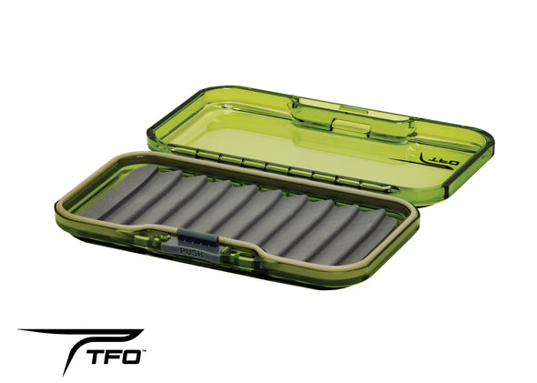 TFO S/S Waterproof Olive Fly Box -Ripple Foam | TFO - Temple Fork Outfitters Canada