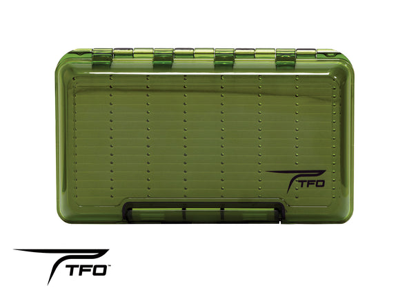 FB H856 TFO Olive D/S Waterproof Streamer Slit Foam Fly Box -Lg. | TFO - Temple Fork Outfitters Canada