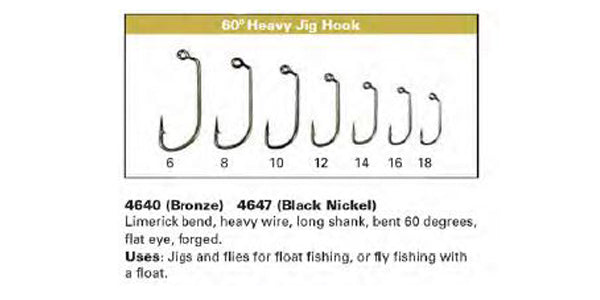 Daiichi 4647 Jig Hook Black Nickle 60 Degree Bend