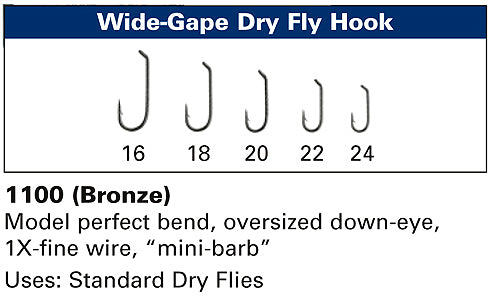 Daiichi 1100 Wide-Gape Dry Fly Hook, Fly Tying
