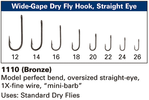 Daiichi 1110 Wide-Gape Dry Fly Hook - Straight Eye | Fly Tying | Temple ...