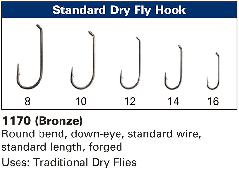 Daiichi 1170 Standard Dry Fly Hook, Fly Tying