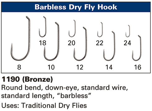 Elite Black Nickel Short Shank Special Barbless fly hook size 10 tying  fishing