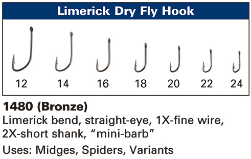 Daiichi 1480 Limerick Dry Fly Hook, Fly Tying