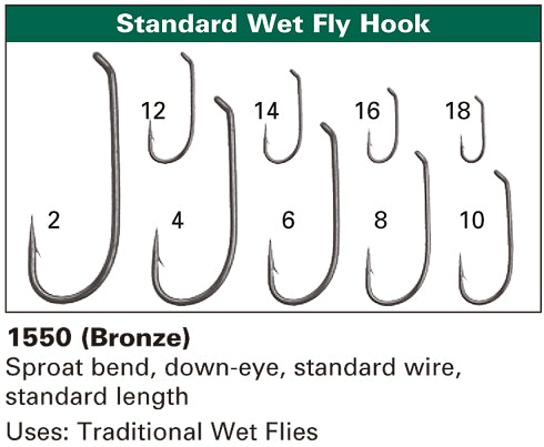Daiichi 1550 Standard Wet Fly Hook, Fly Tying