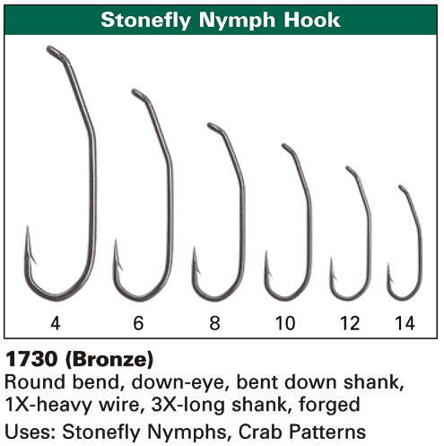 Daiichi 1730 Stonefly Nymph Hook - 3X Long