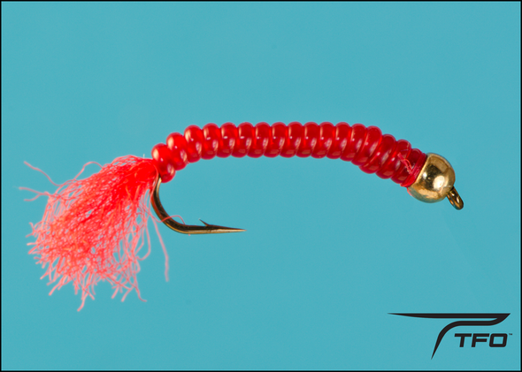 Beadhead san juan worm red nymph | TFO - Temple Fork Outfitters Canada