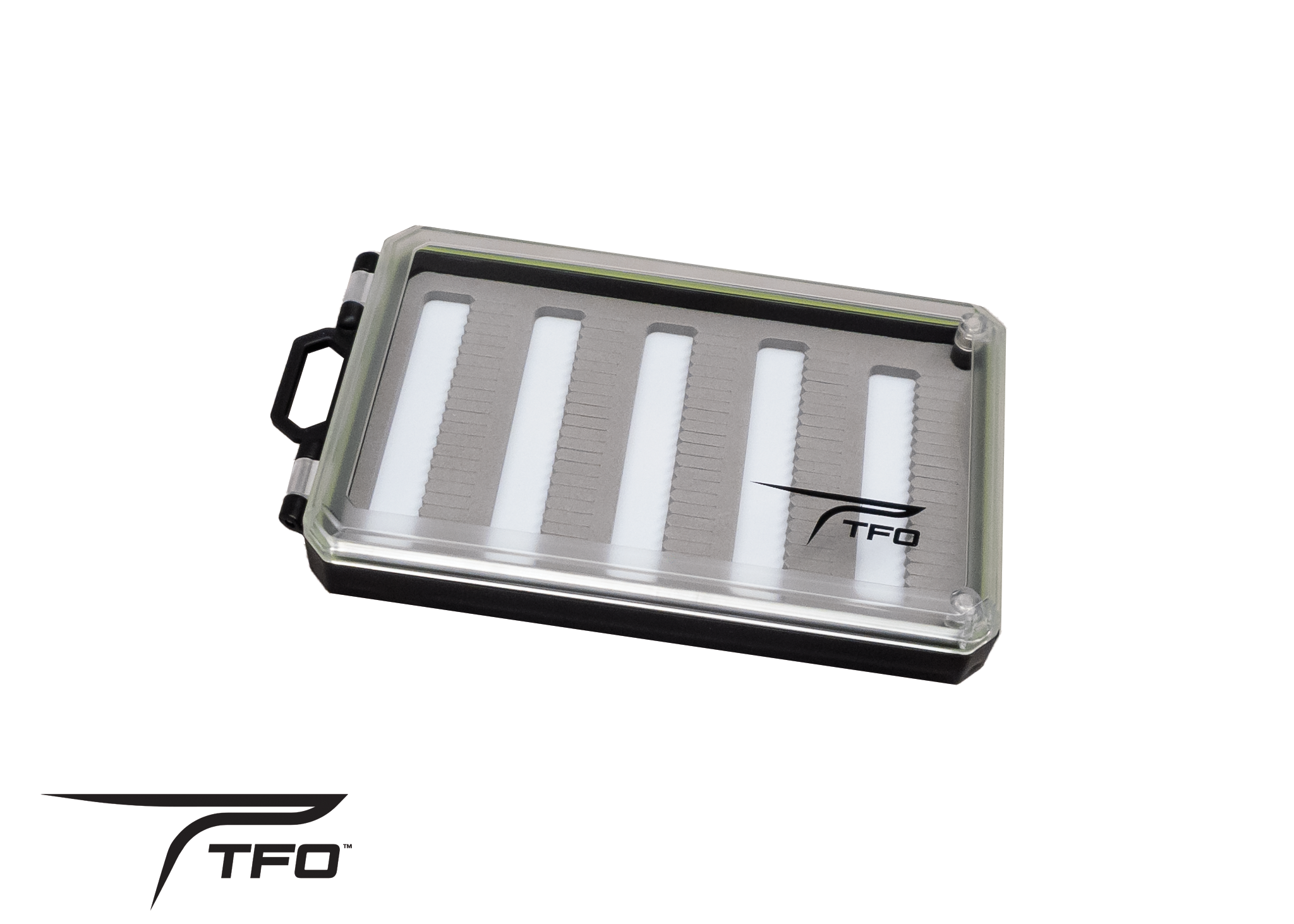 TFO Clear Fly Box With Slit Foam Large Holds Flies