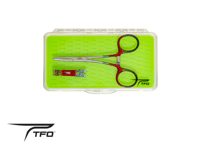 TFO Gift Box w/ Fish Print Nippers, Kelly Clamp and Lg TFO Silicone Fly Box