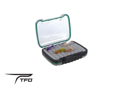 Small Double-Sided Waterproof Fly Box, Clear Lid, fly-fishing fly storage