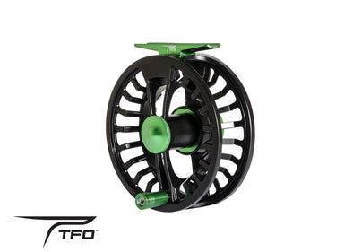TFO NXT GL I FLY REEL front angle view