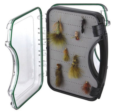 Fly Box for Fly Files Ice Jig Box Two Sided Waterproof Fly Fishing Box for  Nymphs and Streamers (Grey Foam Insert, S 4.9 * 4 * 1.6 Inch)
