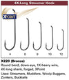Daiichi X220 XPoint Down Eye Streamer Hook full chart | TFO - Temple Fork Outfitters Canada